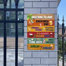 1pc-Welcome To Our Patio Sign, Vintage Metal Tin Sign, Patio Decor For BBQ Party, New Home Gift, Housewarming Gift For Party, Home Decor, Room Decor, Rustic Country Metal Plaque Decor For Outdoor, Yard, Garden Wall Bedroom Decor Wall Decor - Multicolor - View 15