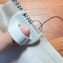 1pc Easy Sewing Tool - Durable Plastic Edge Sewing Guide With 4mm And 3mm Spacing, Ergonomic Handle And Smooth Surface For Precise Hand Sewing - DIY Sewing Accessories For Beginners And Advanced, Suitable For Fabric, Quilting, Garment Repair, Advanced Hand Aid | Precision Stitching Device | Durable Plastic Tools, Sewing Accessories