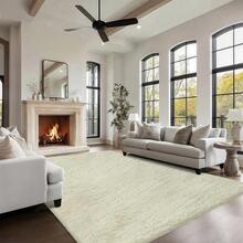 Large Rugs Living Room,Fluffy Bedroom Rug, Grey Rug Living Room, Thick Pile Grey Rug, Durable Rugs For Bedroom,Modern Soft And Fluffy Area Rug, Available In Multiple Sizes, Elegant Home Decor.Minimalist Style Carpet Is Suitable For Decorating Living Room, Bedroom, Study Room, Etc. - 奶油色 - 查看 3