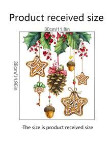 1 Stück Fensteraufkleber Kreative Weihnachts-Cottage-Glocke Aufkleber, PVC-Material, abnehmbar, selbstklebend, leicht abzulösen, geeignet für Fenster-Dekoration, Glas-Aufkleber, Heim-Dekoration, Wandaufkleber, Feiertags-Dekoration, Geburtstags- und Abschlussgeschenk, Raumdekoration, Wanddekoration, Wohnzimmer-Dekoration, personalisierte Aufkleber, Weihnachtsdekoration, Weihnachtsdekorationen, Weihnachtsdekoration