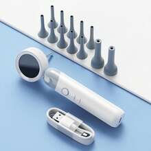 Four In One Intelligent Ear And Nose Camera, 2 Million High-Definition Screen -90 ° Rotating Detection Head, Rechargeable Lithium Battery, Including Wax Removal Tools For Ears, Nose, Skin, Hair, Mouth, And Pets, Including 12 Accessories - White - View 12
