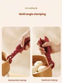 1/2/3 件防烫夹、厨房钳、厨房多用途碗架、空气炸锅钳、厨房耐热手柄、防烫碗夹、烤箱锅夹、防烫多功能蔬菜碗带防烫夹防滑设计适用于烧烤户外烹饪多功能高端安全防烫夹厨房