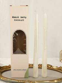 Cirelle 2 piezas Vela de tallo largo de 10 pulgadas con perlas chapadas en estilo europeo, uso doméstico, vela de boda sin humo, vela de candelabro para cena a la luz de las velas, accesorio fotográfico de ambiente elegante, mejor opción para regalo - Multicolor - Ver 11