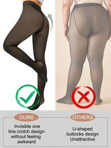 Der neue Stil 2025 der thermisch gefütterten, transparenten Strumpfhose mit Schritt-Schlitz eignet sich für wärmende, hautnahe Strumpfhosen. Das Design mit 3 Standardgrößen und 3 Übergrößen ist für verschiedene Körpertypen geeignet. Um einen besseren Farbabgleich zu erreichen, haben wir 5 hautfarbene Töne entwickelt. Es gibt immer eine Farbe, die besser aussieht. - Schwarz - Übersicht 5