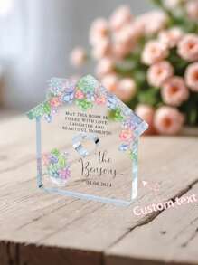 Custom New Home Gifts, New Home Decorations, Housewarming Gifts, Personalization, New Home Acrylic Plaque, Our First Home, Homeowner Gifts, Home Decor 3.9" X 3.9"