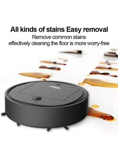 In Robot Stofzuiger Cleaner Mop Combo, USB Rechargeable, Strong Suction, 60 Mins Runtime, Slim Quiet Pet Hair, Hard Floors Cleaning, Auto Direction Mop, Hair Rechargeable view 9