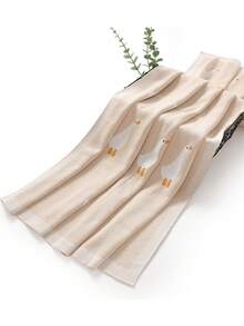 Gestrickte Baby-Decke, süßer Cartoon-Gänserich-Jacquard Baby-Einwickeldecke, Neugeborenen-Kinderwagen-Wickeldecke