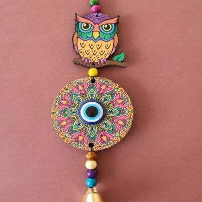 Mandala Amuleto Esotérico Olho Grego Coruja