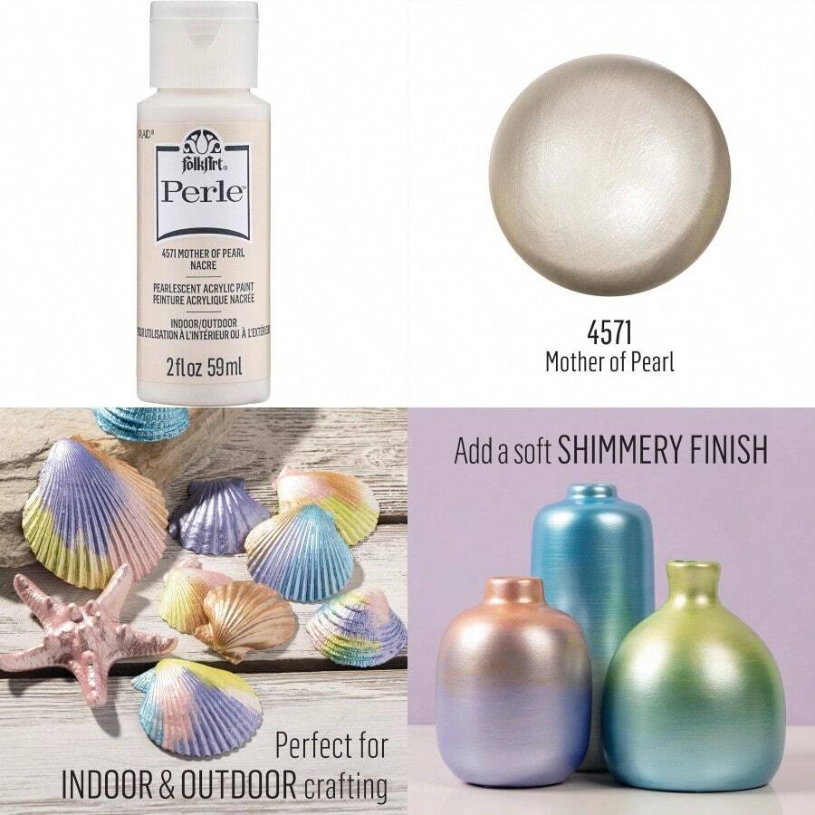 Perle Acrylic Craft Paint Mother Of Pearl 2 Fl Oz