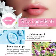 20PCS Collagen Lip Masks, Crystal Lip Patches. Moisturize, Anti-Wrinkle, Anti-Aging, Firm, And Nourish Lips. Pink Lip Patches & Moisturizing Lip Patches, Perfect For Hydration, Preventing Chapping & Anti-Aging, Making Lips Plump. Pink. - Hồng - Xem 6