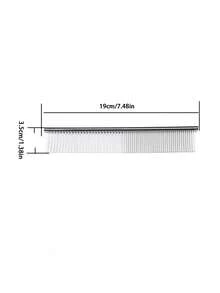 1 Piece Stainless Steel Pet Comb, Cat And Dog Hair Comb, Double-Sided Straight Comb Steel Comb, Suitable For All Types Of Long And Short Hair