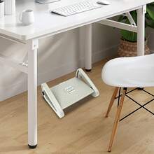 Triangle Adjustable Footstool, Foot Pedal With Massage Surface, Multifunctional Table Foot Pedal, 16.5 * 12.2 * 7.5 Inches - Grey - View 4
