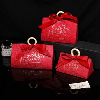 10 st exklusiva godisaskar, varmstämplingsgodislåda, kreativ europeisk bröllops- och förlovningspresentgodislåda, tom låda lämplig för att ge presenter till vänner vid bröllopstillfällen