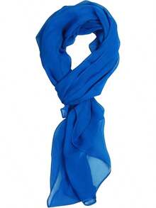 2025PANTONIGHT Long Chiffon Sheer Scarf For Womens - Blue 708 - View 12