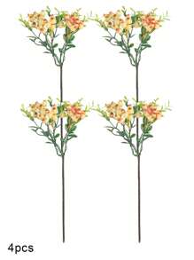 2/4 件人造浆果茎水果假塑料浆果植物冬青果人造浆果茎花喷雾浆果，逼真绿色浆果带茎情人节仿真花，用于冬青圣诞节假期和家居装饰 DIY 浆果树干家庭厨房派对中心装饰花环装饰，人造花塑料