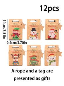 10pcs/20pcs/30pcs Christmas Birthday Gift Packaging Boxes, Candy Cookies Food Paper Boxes, New Creative Christmas Candy Apple Boxes, Gift Packaging Boxes, Holiday Gift Boxes, Small House Advent Calendar Boxes, Christmas Gift Candy Boxes Christmas Christmas Decorations Christmas Pajamas Christmas Gifts Christmas Decor