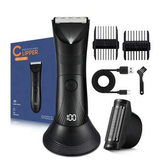 GERTZY Men's Electric Body Hair Trimmer, USB Charging, Digital Display, USB Portable Charging - Suitable For Various Body Parts, Perfect Holiday Gift, Body Hair Removal | Modern Trimmer | Durable Trimmer, Men's Trimmer
