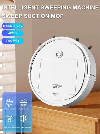 In Robot Stofzuiger Cleaner Mop Combo, USB Rechargeable, Strong Suction, 60 Mins Runtime, Slim Quiet Pet Hair, Hard Floors Cleaning, Auto Direction Mop, Hair Rechargeable view 7