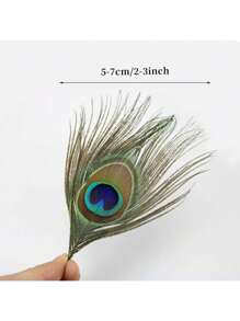 10pcs Natural Peacock Feathers Green Big Eyes Trimmed Peacock Feathers For DIY Crafts Arts Carnival Masquerade Mask Christmas Hair Accessories Wedding Holiday Party Costume Decoration