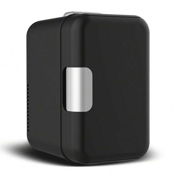 Advwin ADVWIN Black Mini Fridge For Bedroom - Portable 4L/6 Can Electric Plug In Cooler & Warmer For Food, Drinks, Beauty & Makeup, Black