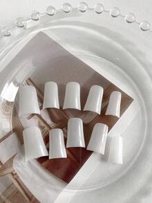 10 Pieces Acrylic Press On Nails, Press On Nails Beach Essentials,Halloween Nails,Christmas Nails,Customization Of Christmas And Halloween Elements, Duck-Billed Fake Nails, DIY, Custom Pattern,Nail Supplies, White Nails,Suitable For Ladies To Use In Weddings, Parties, Holidays, Gift Nail Tools. - Multicolor - View 3