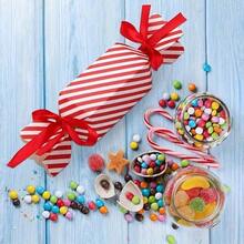 10pcs Striped Gift Boxes With Ribbons, Multipurpose Paper Gift Bags For Wedding, Birthday, Housewarming, Carnival, Christmas, Thanksgiving, New Year, Graduation - Versatile Party Favor Packaging - Multicolor - View 7