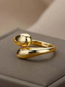 1 件哥特式拥抱肌肉手戒指，适合女士男士可调节开口袖口戒指派对婚礼情侣戒指复古珠宝 - 幾何 - 查看 8