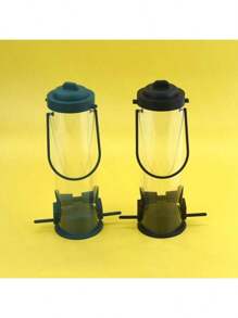 1 pezzo Mangiatoie per uccelli appese, mangiatoie per uccelli selvatici in metallo da giardino con 2 porte, resistenti, impermeabili, confezione da 2 - Rame