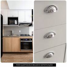 Kit Of 2 Colonial Shell Model Handles With Premium, High-Quality Finish For Drawers, Cabinets, Dressers, Furniture In General - 鉻合金 - 查看 2