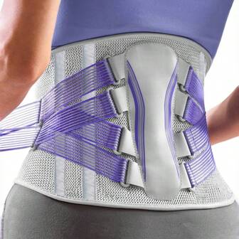 Cinturón ajustable de soporte lumbar de tela tejida en 3D - Diseño de malla transpirable para el hogar, el trabajo y el levantamiento de pesos pesados para hombres y mujeres