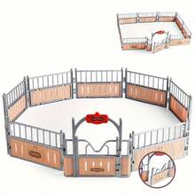 2 peças/1 peça Conjunto de Modelo de Cenário de Fazenda DIY - Cerca de Estilo Campestre com Ovelha, Vaca e Curral de Cavalo, Modelo de Brinquedo de Animal Simulado, Conjunto de Cena de Cavalo Maxima Stallion, Jóquei e Sela - Perfeito para Presentes de Natal, Halloween, Páscoa, Ação de Graças e Aniversário