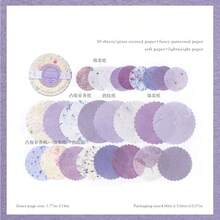 MOCARD 1 Pack(50Pcs)/6 Pack(300Pcs) Vintage Style Circular Material Paper Personalized Junk Journal Design Paper Aesthetics Scrapbooking Creativity DIY Collage Card Material Handmade Hand Account Office & School Supplies - Multicolor - View 14