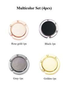 1 pieza Gancho plegable para escritorio, gancho portátil de material metálico, colgador para escritorio de oficina, gancho para mochila de estudiante