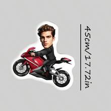 Cojines personalizados con foto, Conducción de motocicleta, Personalización de fotos, Decoración de sofá y cama para todas las estaciones, Novedad, Cojines, Decoraciones, Unisex, Divertido, Adecuado para el Día del Padre, Día de la Madre, Halloween, Navidad, Nochebuena, San Valentín, Cumpleaños, Aniversarios personalizados, Acción de Gracias, Pascua, Día de los Inocentes, Carnaval