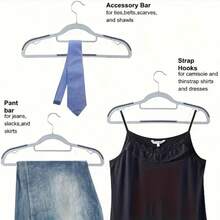 Juego de 30 piezas - Incluye 10 perchas de plástico antideslizantes + 20 pinzas de acero inoxidable, resistentes y duraderas, con perchas giratorias, adecuadas para secar, almacenar y organizar ropa del hogar en primavera y verano, y aplicables a dormitorios, baños y familias.