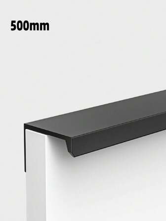 1 pieza Manija de puerta de gabinete de aleación de aluminio sólida, tiradores modernos negros para gabinetes, cajones y cómodas, acabado pulido