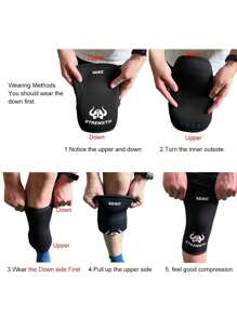 AOLIKES 护膝（1 对）7 毫米压缩护膝，适用于举重、深蹲、健身和其他运动