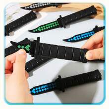 1PC/2PCS/4PCS Realistic Plastic Spring-Loaded Retractable Knife, Prank Scary Toy, Magic Prop - Multicolor - View 6