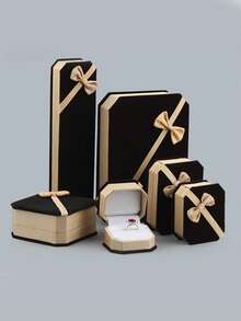 1PC/4PCS 茴香天鹅绒戒指盒、耳环吊坠首饰盒、戒指耳环礼品盒、珠宝展示（珠宝仅用于展示目的） - 多種款式 - 查看 11