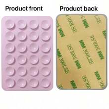 1 Ốp điện thoại chống trượt có đế hút silicon một mặt, miếng dán đế hút tối giản, giá đỡ điện thoại di động (Thích hợp cho kính, gạch và các bề mặt nhẵn khác, vệ sinh bề mặt sản phẩm trước khi sử dụng để sử dụng lâu hơn) Tương thích với iPhone, điện thoại Android, quà tặng sinh nhật, gia đình, bạn bè, giá đỡ điện thoại - Hồng - Xem 3