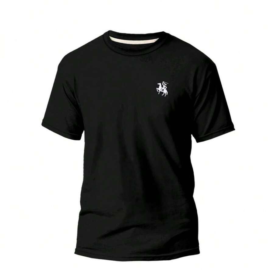 Men's 100% Cotton Round Neck Casual T-Shirt, Premium Fabric, Non-Shrinking, Non-Fading - 24hr Shipping