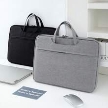 1PC笔记本电脑包11-12/13-13.3/14/15-15.6-16全开合男女大容量公文包便携多功能办公文件包资料会议包笔记本电脑包商务公文包
