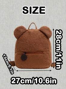 1pc Custom Embroidered Name Backpack, Back To School Supplies For Kids,Custom Stuffed Animal Backpack, Customizable Embroidered Cartoon Plush Backpack, Custom Children'S Backpack, Customizable Teddy Bear Backpack - Style B - View 6