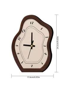 1PC Home Decoration Desktop Clock, Retro Creative Table Clock, Entrance Clock, Wall-Mounted Clock, Living Room Entrance Display Clock, Silent Battery-Powered Back To School Room Decor School Supplies