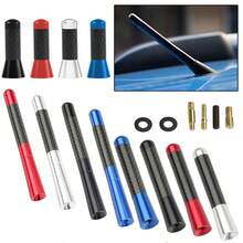 1 pezzo Antenna corta universale per auto da 12 cm in fibra di carbonio e alluminio con vite