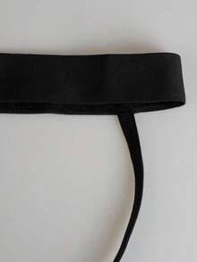 3pcs Men's Elastic Soft Sexy Underwear Set, Black Thong Briefs, Revealing Back U-Shaped Pouch, Suitable For Nightclub - Black - View 10