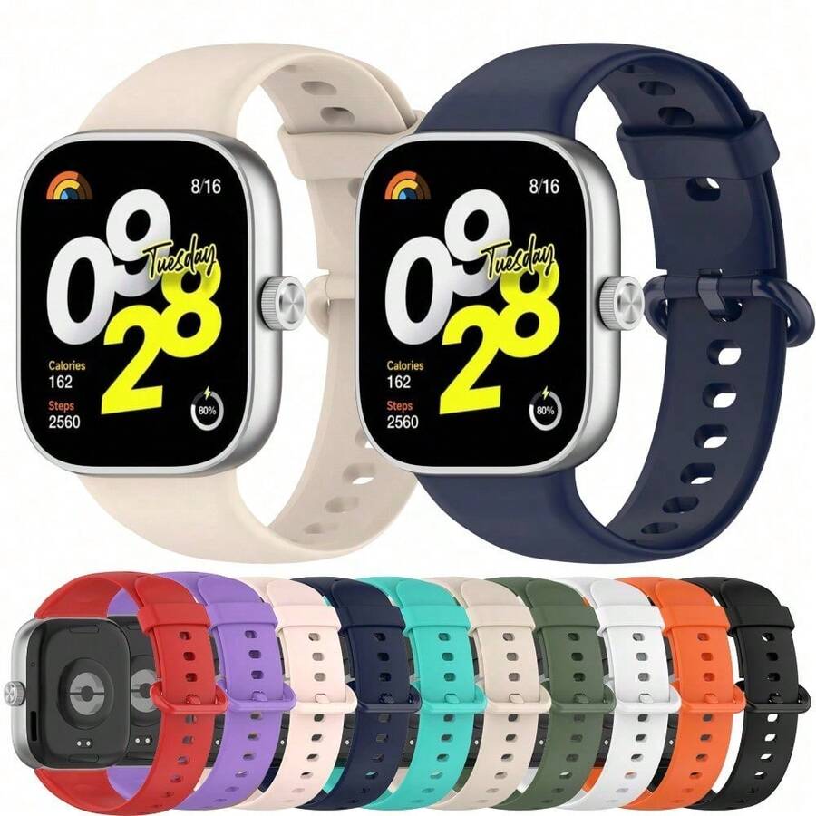 Silicone Strap Compatible With Redmi Watch 4/5/6 Soft Smart Watch Replacement Bands Compatible With Xiaomi Band 8Pro/9Pro/10Pro Smartwatch Strap - one-size - View 1