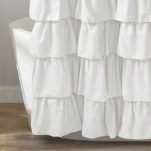 Lush Decor Ruffle Shower Curtain Blush 72X72 Halloween-Fall Decor-Room Decor - White - View 3