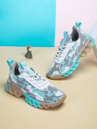 Boys' Breathable Fashionable Casual Comfortable Lightweight Versatile Outdoor Running Sports Shoes, Suitable For Autumn