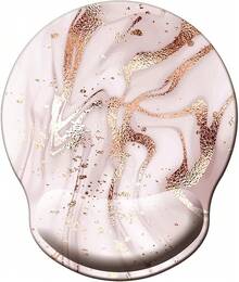 Alfombrilla de mouse con soporte de muñeca, alfombrilla ergonómica para mouse con reposamuñecas de espuma viscoelástica, base de goma antideslizante, alfombrilla de mouse para juegos en casa, oficina, - M29-Flores de mariposa - Ver 11